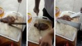 The quickest way to chop a steak