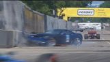 印地赛车2018. 比赛2底特律大奖赛. 佩斯汽车碰撞