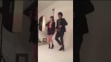 Japanese models take the pose (wait for it)