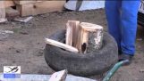 One of the best ways how to chop wood