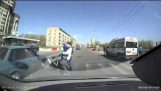 Dad attacks motorist who nearly knocked down his family