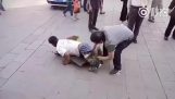 Beggar Caught Faking Disability