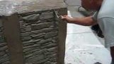 Virtual em pedra com concreto