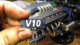 125cc Hand Made Миниатюрный V10 двигатель