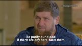 Tjetjeniens president i frågan om homofile
