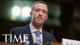 Facebook CEO Mark Zuckerberg Diskuterer Datasikkerhets Med EU-parlamentet president
