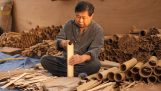 La construcción de un abanico coreano tradicional