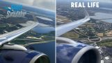 Porovnání skutečného letu s Microsoft Flight Simulator 2020