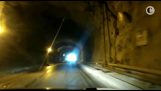 Ein seltsames Phänomen in dem Damm Tunnel Ituango