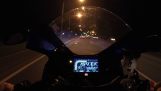 Motorcyclist is moving at 260 km / h and has a terrible accident