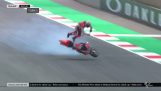 Scary ulykke i MotoGP med 350 km / t