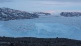 7 km ľadovec oddelený od ľadovca (Grónsko)