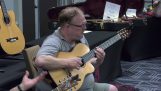 The classic piece “The Entertainer” on guitar