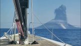Utbrottet på ön Stromboli, Italien