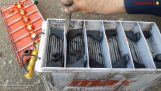 Restaurering av gamle lastebil batterier i Pakistan