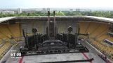 Подготовка концерта Rammstein на стадионе