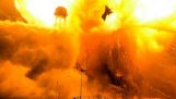 アンタレス ロケット爆発のリモート カメラの映像