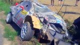 Big Crash Robert Consani Barum Rally 2015 (Slow Motion) HD