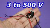 Miniaturowy wzmacniacz napięcia. 3 do 500 V