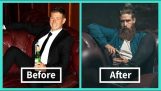 Hvordan ser mannen før og etter barbering