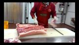 Super snelle varkensvlees snijden