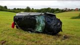 El accidente de un Audi RS3 con 200 kmh