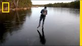 Der Klang eines Eislaufen Teich