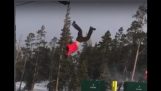Fallito il salto con gli sci