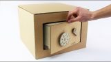 A cardboard safe