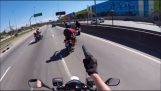 Policajné naháňačky s motocyklami v Brazílii
