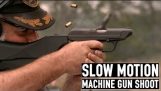 Slow Motion Machine Gun Shoot
