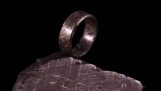 Construction of a ring from a piece of meteorite