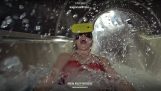 Vattenrutschbana med virtuell verklighet