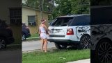 Woman completely destroys an SUV