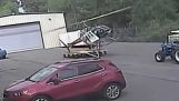 acidente de helicóptero após a decolagem