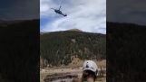 Trasferimento in elicottero cemento