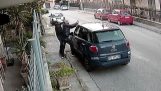 Car theft by pushing