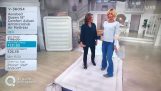Testing the resistance of a mattress on a Telemarketing show
