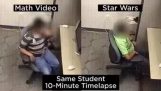 Aynı öğrenci iki farklı video izliyor