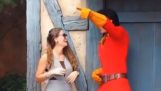 Gaston being harassed by a girl