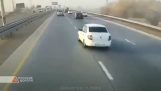 A reckless driver causes a serious accident