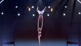 Acrobat in America's Got Talent falls into the void