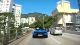 Hallitsematon kiihtyvyys Lamborghini Huracánilla