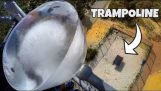GIANT ICE BLOCK Vs. TRAMPOLINE from 45m!