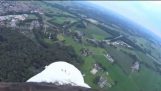 Eagle flight from balloon above Barneveld