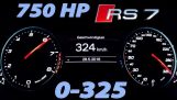 Audi RS7 Akselerasjon 0-325 Autobahn Onboard V8 Sound 750 HP MF-Rs750 Milltek eksos